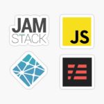 JAMstack, Netlify, JavaScript, Serverless Framework Combo Pack Sticker